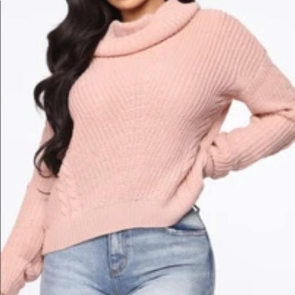 🆕 FASHION NOVA Blush Pink Knit Sweater -New w/ Tags!!! - Picture 1 of 12